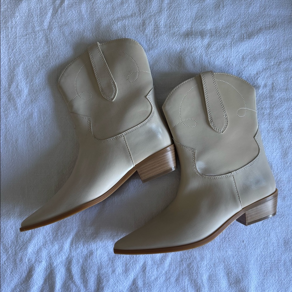 Oak + Fort Low Heel Cowboy Boots